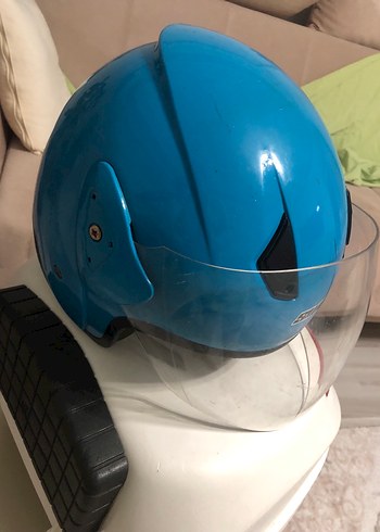 Mavi  Motosiklet Kaskı - Görsel 2