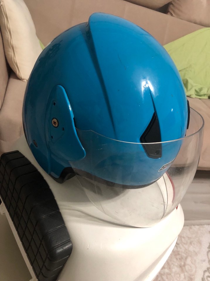 Mavi  Motosiklet Kaskı - Görsel 2