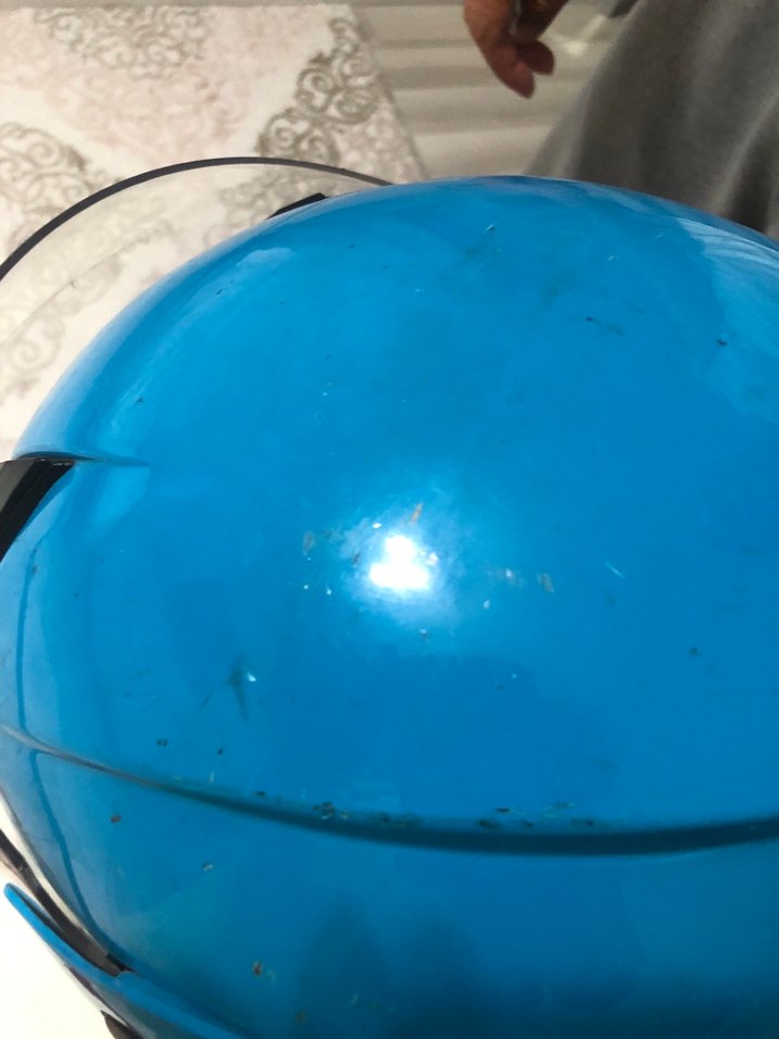 Mavi  Motosiklet Kaskı - Görsel 5