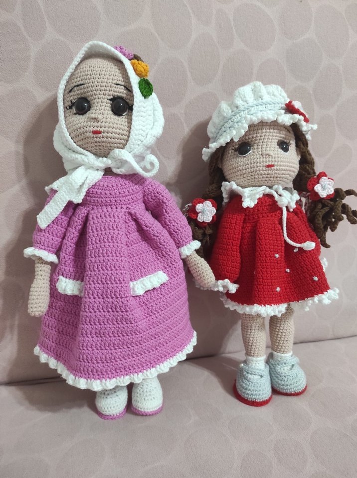 Renkli Nakışlı Örgü Tavşan Oyuncaklar - Görsel 2