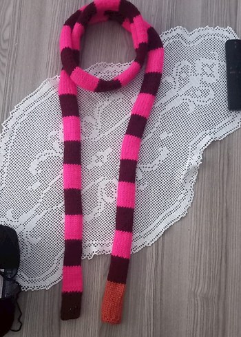 Renkli skinny scraft atkı 