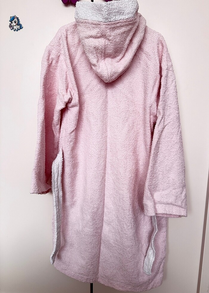 10/12 yaş Casilda Home pembe renk bornoz - Görsel 4