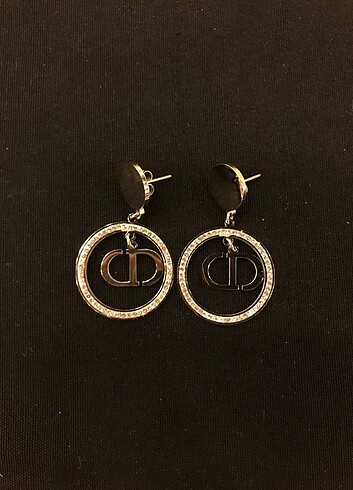 Louis Vuitton Küpe Gümüş Mineli Silver Earring 