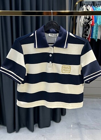 Miu miu kadın üst polo yaka t-shirt 