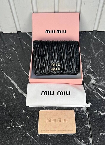  Beden siyah Renk Miu Miu Kadın cüzdan wallet