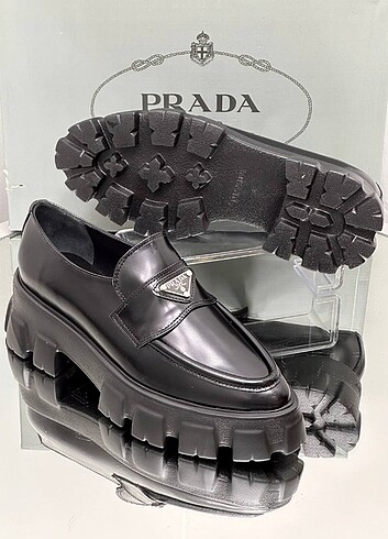 38 Beden siyah Renk Prada Loafer makosen 