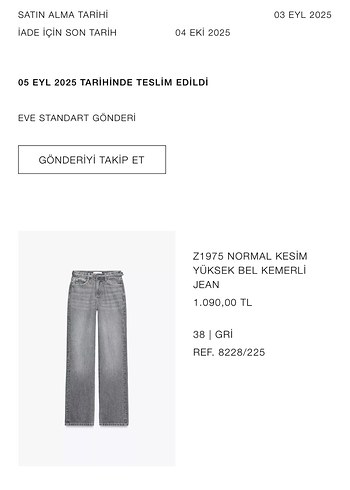 Zara Zara gri kot