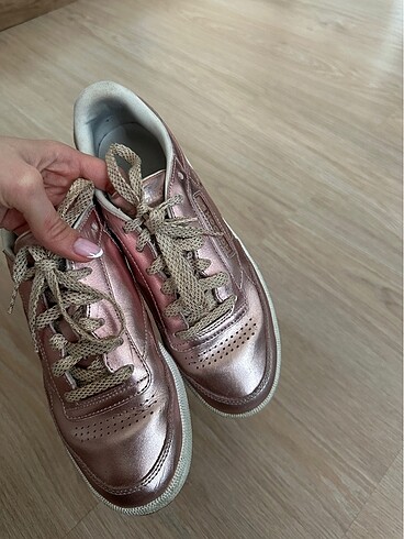 37,5 Beden pembe Renk Reebok Club C 85 Shine Pembe Ayakkabı