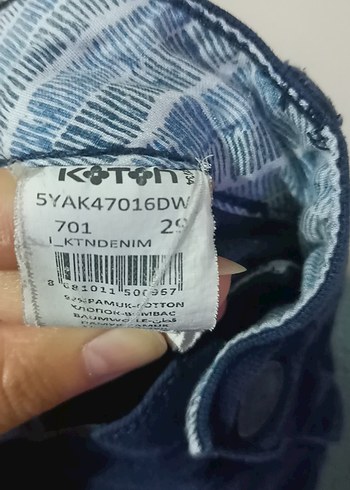 38 Beden Kadın Lacivert Düğmeli Denim Pantolon