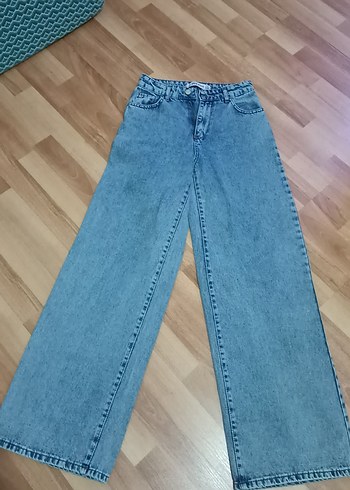 Geniş Kesim uzun Kot Pantolon