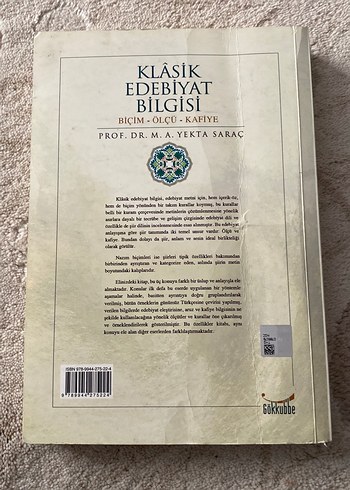 Klasik Edebiyat Bilgisi - Biçim, Ölçü, Kafiye-Yekta Saraç