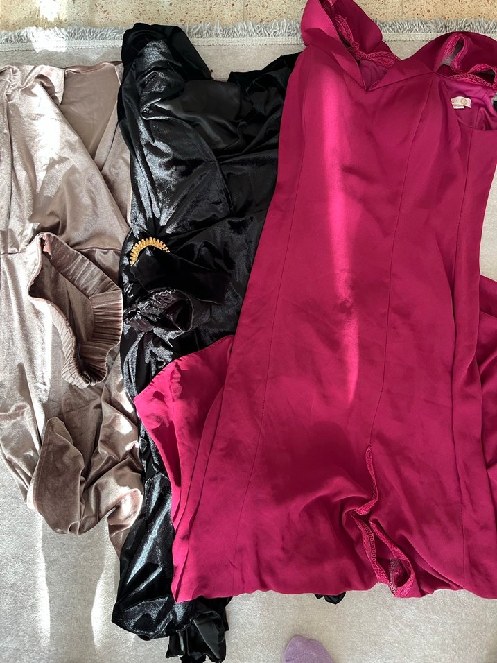 Kadife elbise - Görsel 3