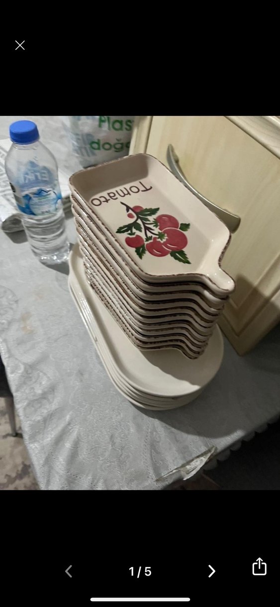 Beyaz sunum tabağı ve 11 li çerez veya kahvaltılık - Görsel 2