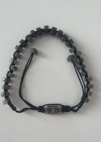 Gri Minimalist Rock Punk Erkek Bileklik - Görsel 4