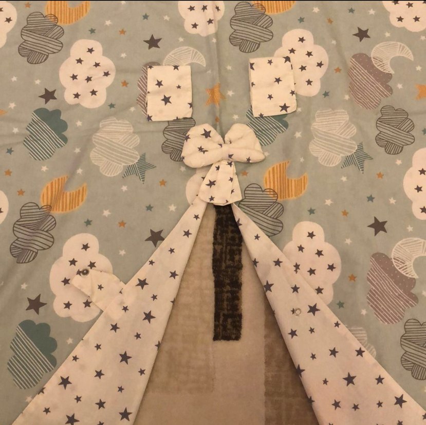 Pastel Bulut Desenli Bebek Uyku Minderi - Görsel 3