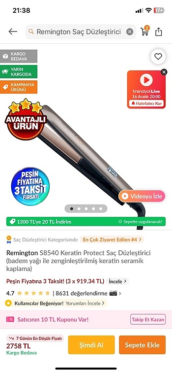 Saç düzleştirici