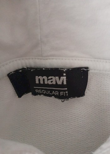 Beyaz Boğazlı sweatshirt mavinin - Görsel 2