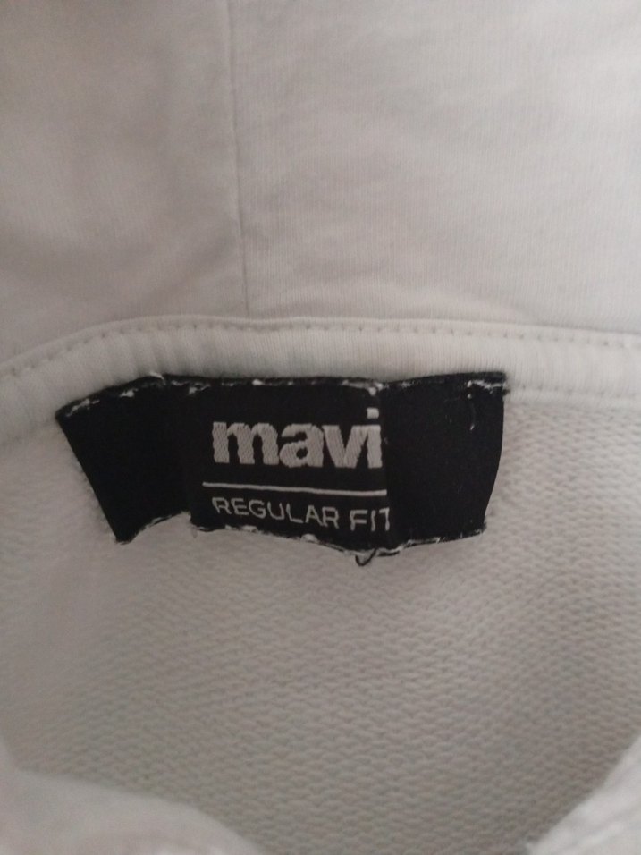 Beyaz Boğazlı sweatshirt mavinin - Görsel 2