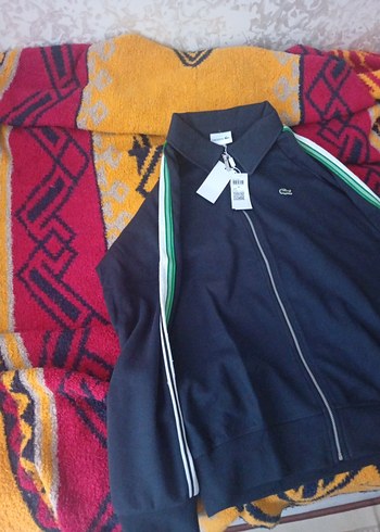 Lacoste Erkek Fermuarlı Lacivert Polar - Görsel 3