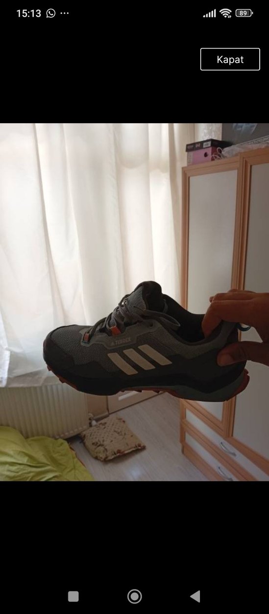 Gri Erkek Spor Ayakkabı Bağcığı - Görsel 2