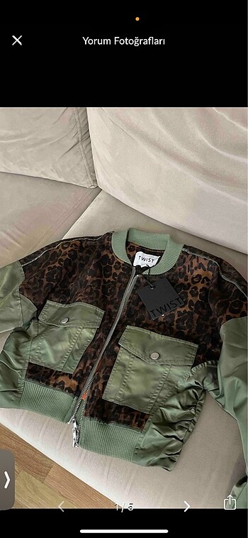 Twist Leopar Bomber Ceket