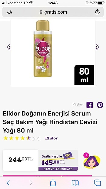 Elidor Elidor doğanın enerjısı sac bakım yağı