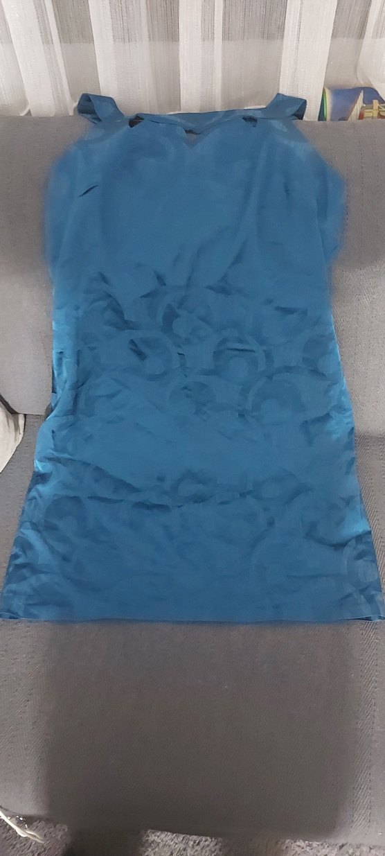 turkuaz mavisi özel gün ve ofis elbisesi - Görsel 2