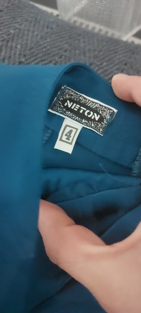 turkuaz mavisi özel gün ve ofis elbisesi - Görsel 3