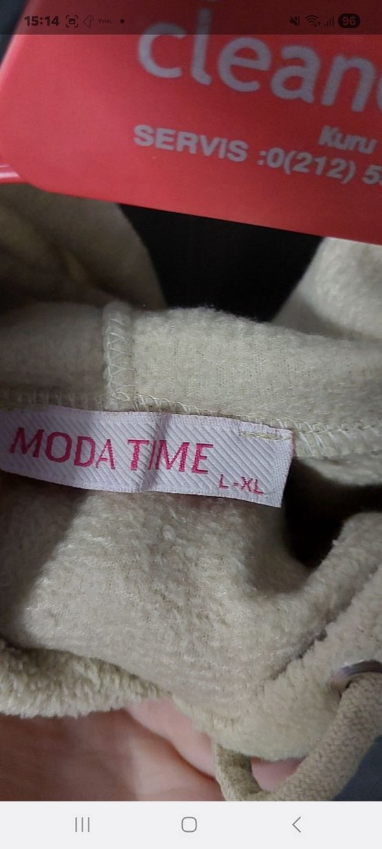 krem polar Kapüşonlu Kadın Sweatshirt - Görsel 3