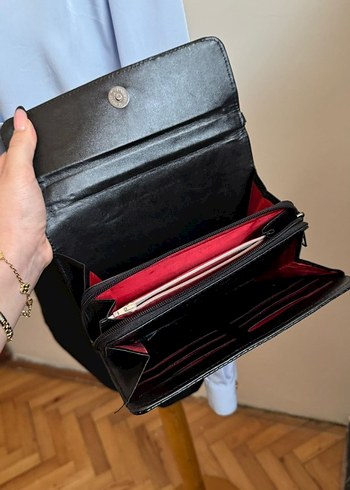 Siyah Deri Yılan Desenli Zincir Askılı VİNTAGE BAG Çanta - Görsel 3