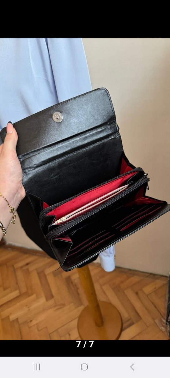 Siyah Deri Yılan Desenli Zincir Askılı VİNTAGE BAG Çanta - Görsel 3