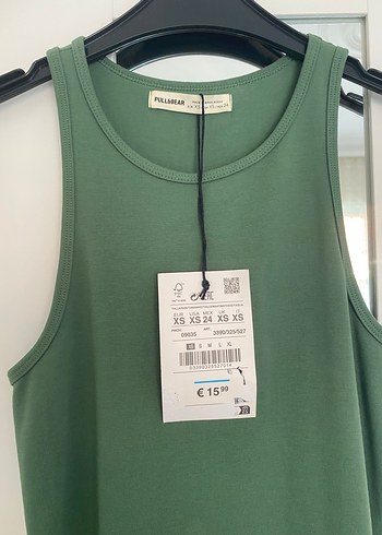 Pull and Bear Kadın Yeşil Uzun Sade Elbise