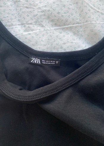 Zara Kadın Kolsuz Mini Keten Atlet