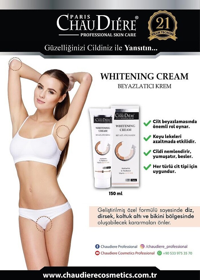 ChauDiere  beyazlatıcı krem - Görsel 3