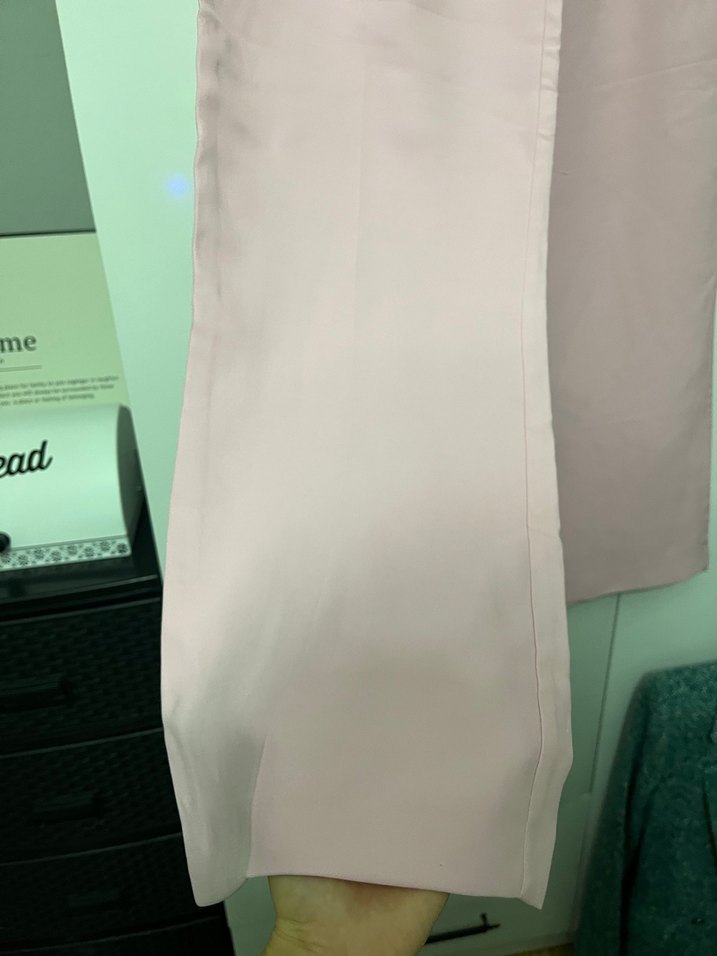 zara pembe kumaş pantolon - Görsel 3