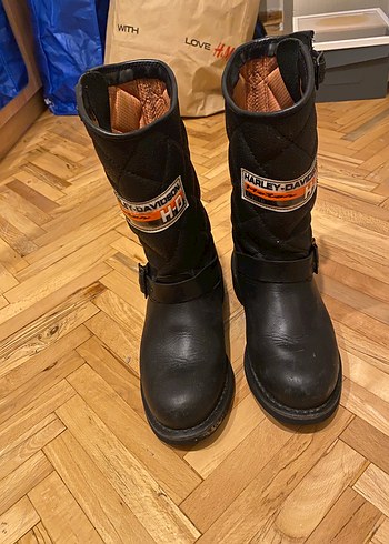 Harley Davidson Siyah Deri Biker Bot