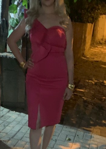 Pembe abiye elbise - Görsel 3