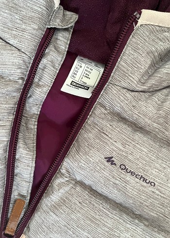 Kız Çocuk Kapüşonlu Gri-Pembe Yelek - Görsel 2