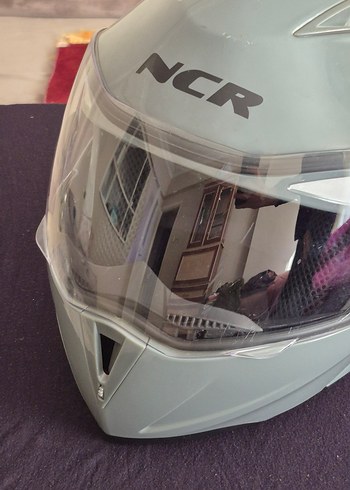 Gri NCR Çene Açılır Motosiklet Kaskı