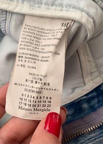 l Beden mavi Renk Maison Margiela Denim Jean