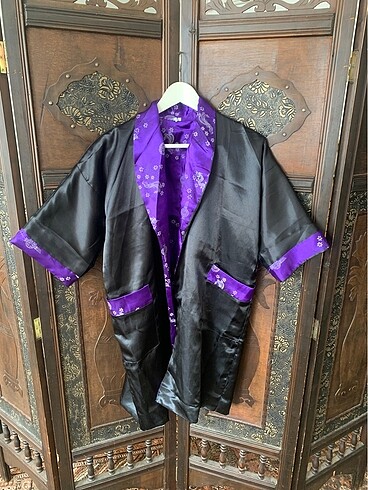 universal Beden mor Renk Japon Kimono Koleksiyon