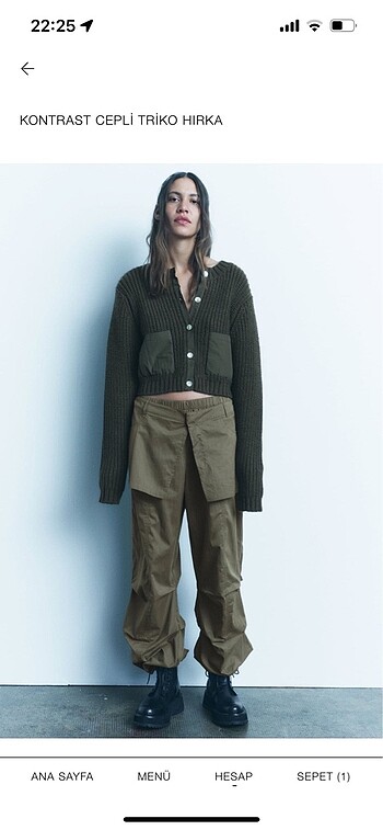 Zara Zara Paraşüt Pantolon