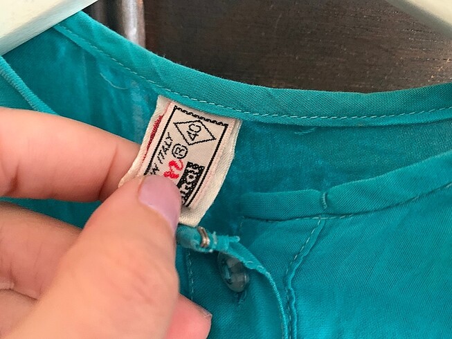 40 Beden turkuaz Renk Vintage Gömlek
