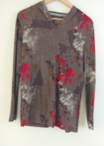 Batik Desenli, Uzun Kollu, kapşonlu sweat