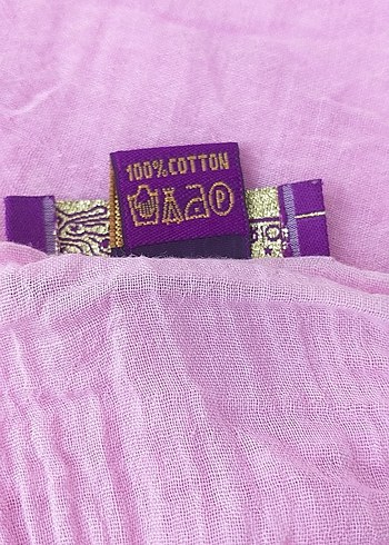 pamuklu, büyük boy, pembe şal - Görsel 3