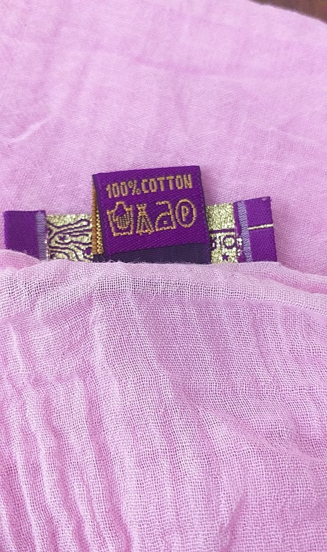 pamuklu, büyük boy, pembe şal - Görsel 3