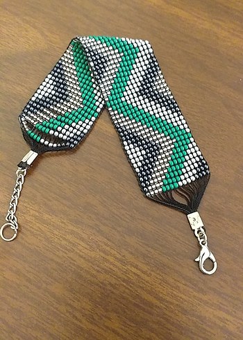 miyuki bileklik, Renkli Desenli Boncuklu Bileklik - Görsel 2