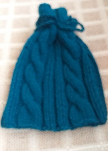 turkuaz Örgü Kadın Bere - Görsel 4