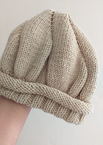 Bej Örgü Kadın Bere - Görsel 2