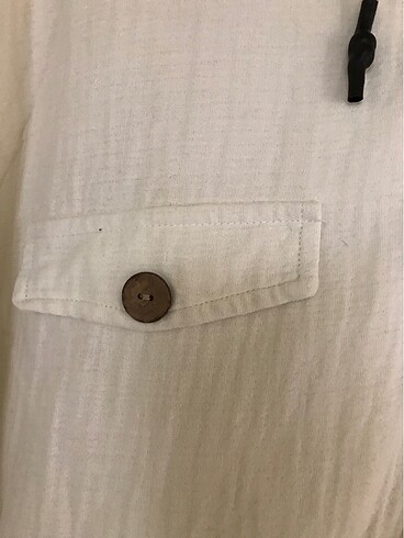 Keten kapüşonlu üst - Görsel 2